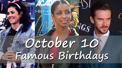 famous october 10th birthdays|celebrities born in october 10.